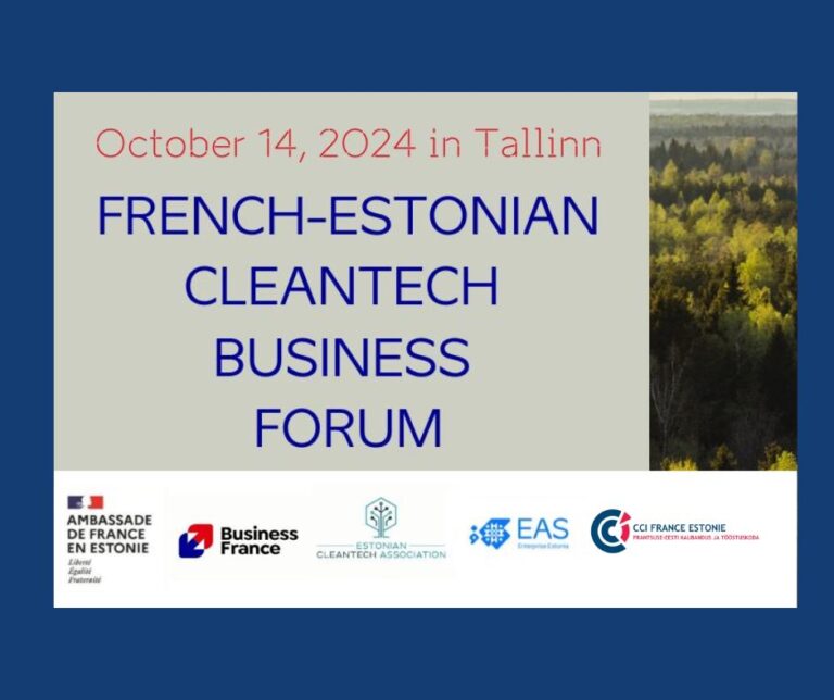 Forum d'affaires franco-estonien sur les technologies vertes Tallinn, 14 Octobre 2024